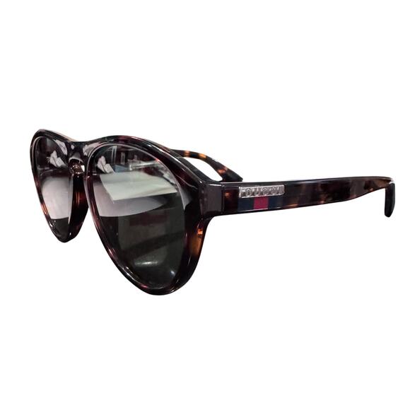 New Auth Gucci Tortoise Frame Sherry Line Sunglasses 55mm Large W/Box - Picture 1 of 10